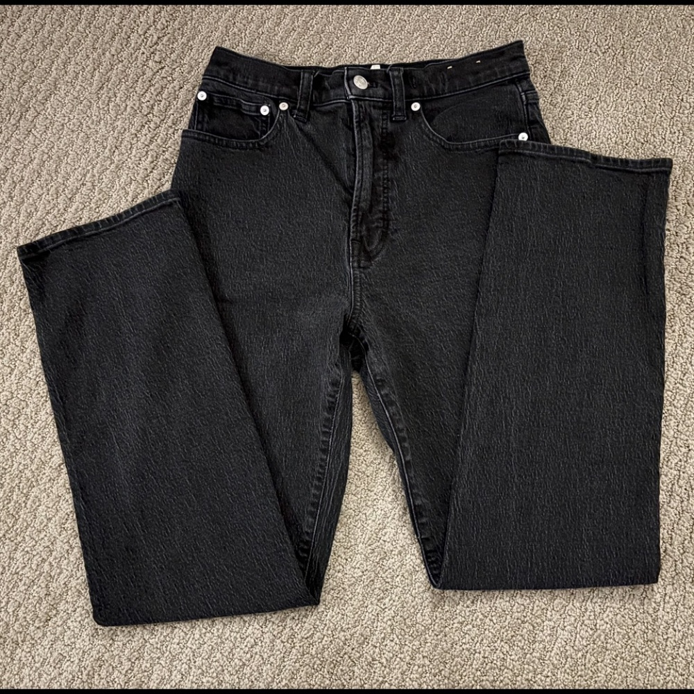 Madewell The '90s Straight Jean, Black (Size: 27)